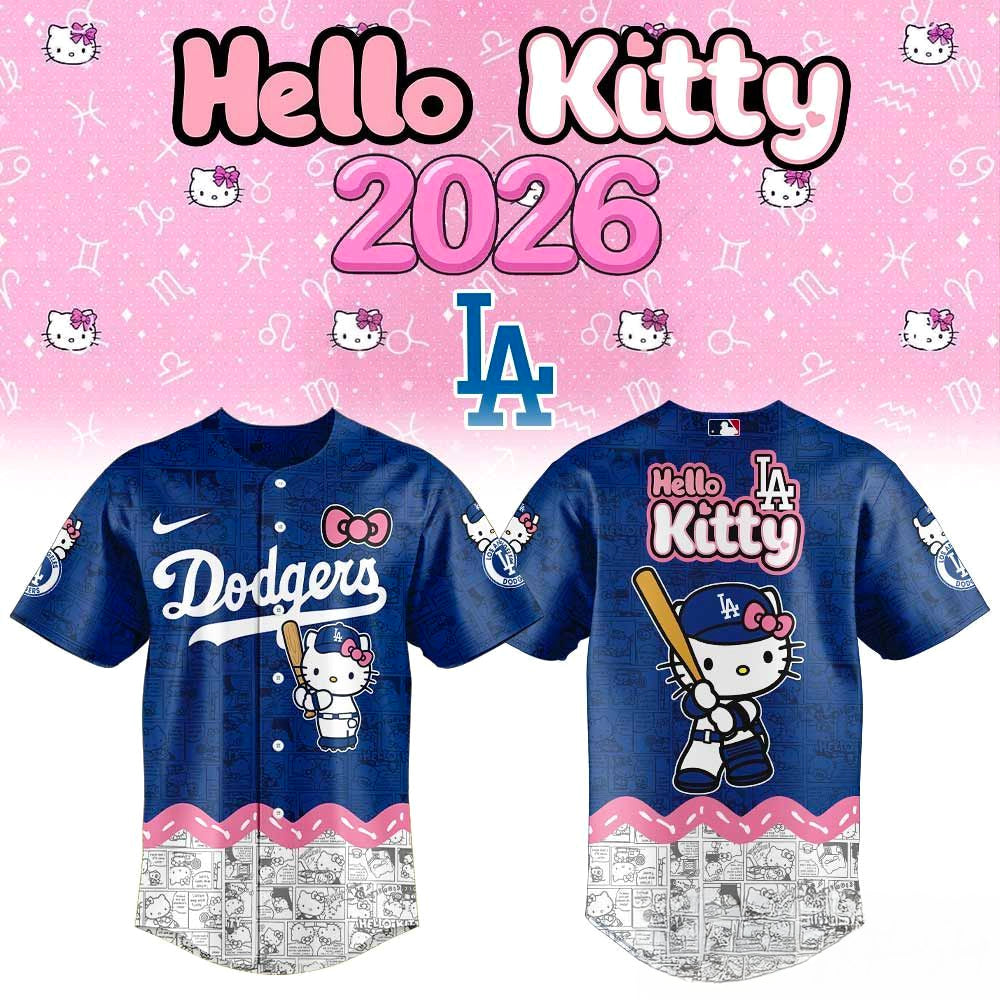 Los Angeles Dodgers x Hello Kitty 2026 Special Baseball Jersey