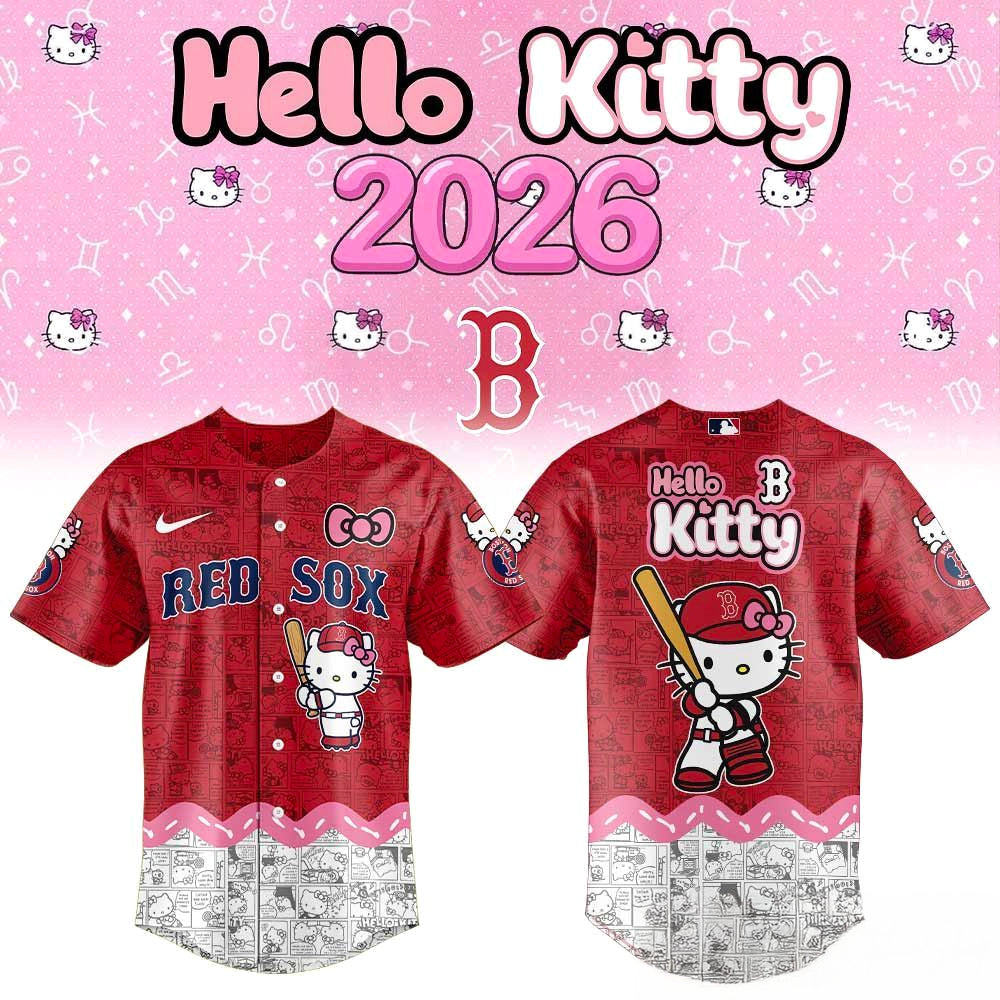 Boston Red Sox x Hello Kitty 2026 Special Baseball Jersey