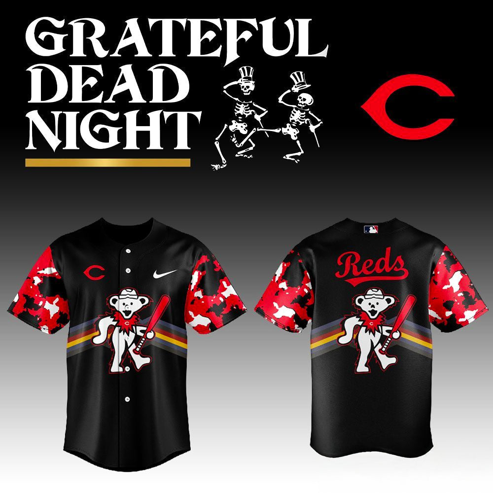 Cincinnati Reds Grateful Dead Night 2026 Baseball Jersey