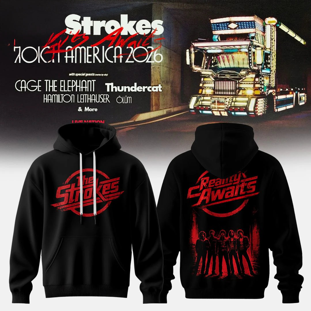 The Strokes Reality Awaits World Tour 2026 Fan Hoodie V2 - Limited Edition