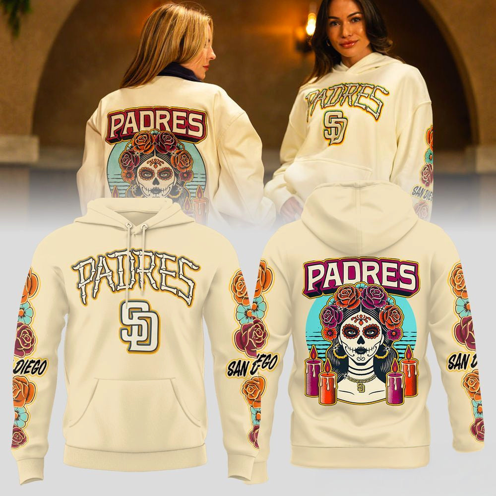 2026 San Diego Padres Día de los Muertos New City Connect Hoodie - Limited Edition