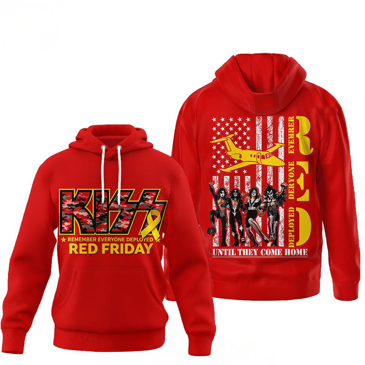 Red Friday Remember Everyone Deployed Hoodie T-Shirt - Show Your Support in Style!