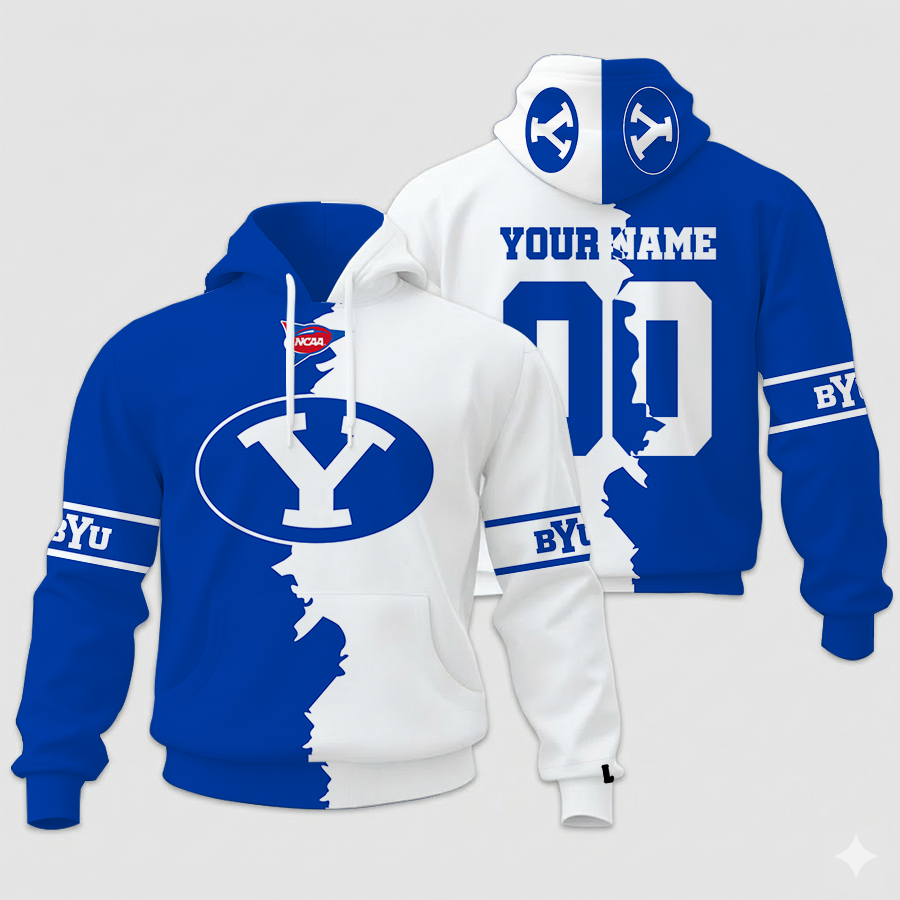 Customized BYU Cougars Unisex Hoodie and Zip Hoodie NCAA FBS11 Apparel for Fans
