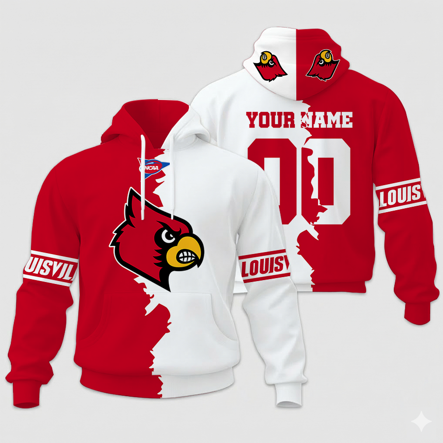 Customized NCAA UL Cardinals Unisex Hoodie and Zip Hoodie for Fans and Alumni Apparel
