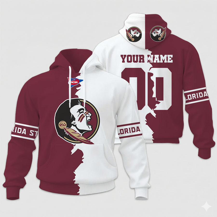 Customized NCAA Florida State Seminoles Unisex Hoodie and Zip Hoodie for Fans