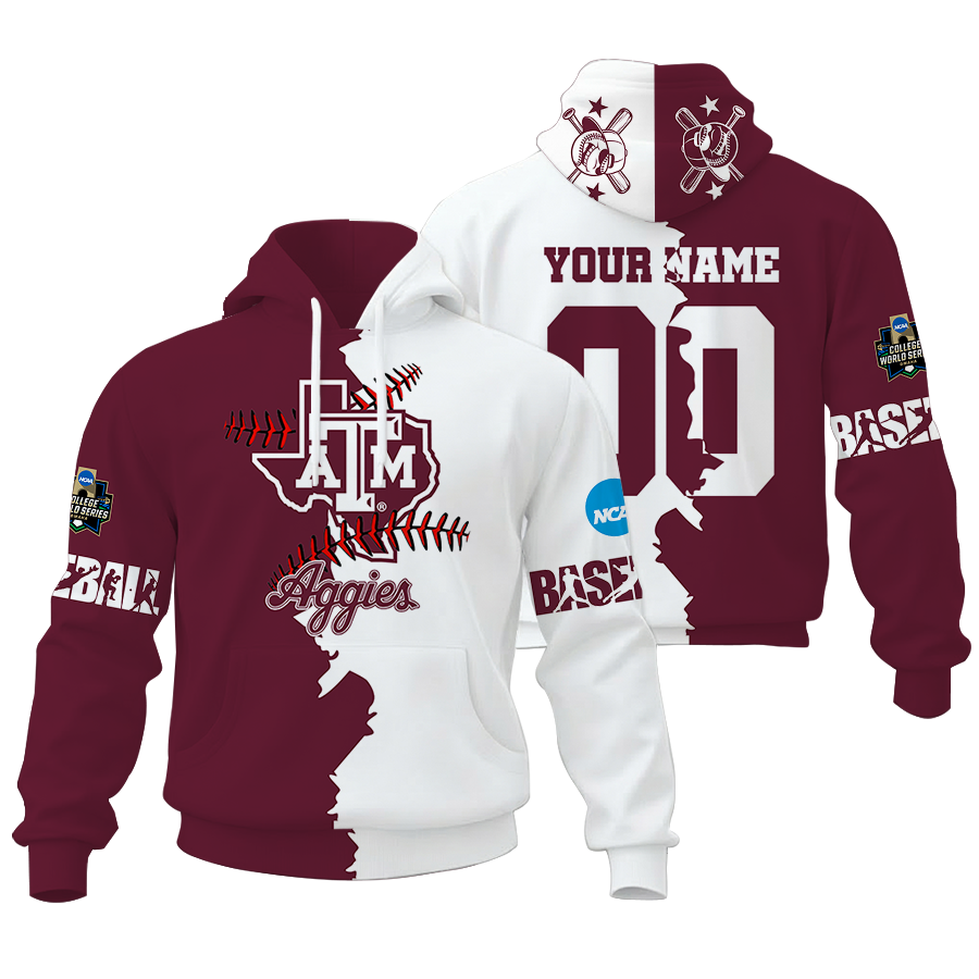 Customized NCAA Texas A&M Aggies Unisex Hoodie and Zip Hoodie for Fans and Alumni