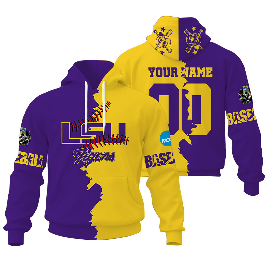 Customized NCAA LSU Tigers Unisex Hoodie and Zip Hoodie for Fans and Alumni