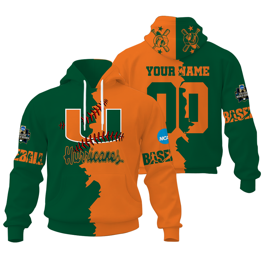 Limited Edition Customized NCAA Hurricanes Unisex Hoodie and Zip Hoodie for Fans