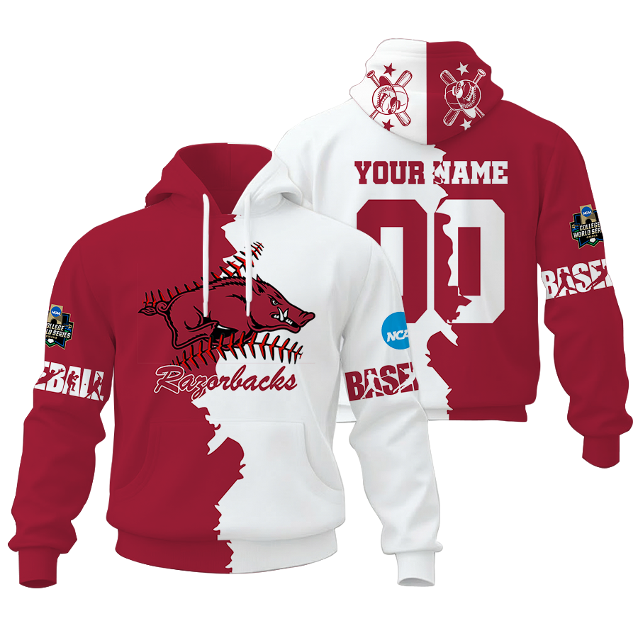 NCAA Arkansas Razorbacks Unisex Hoodie and Zip Hoodie for Fans and Students