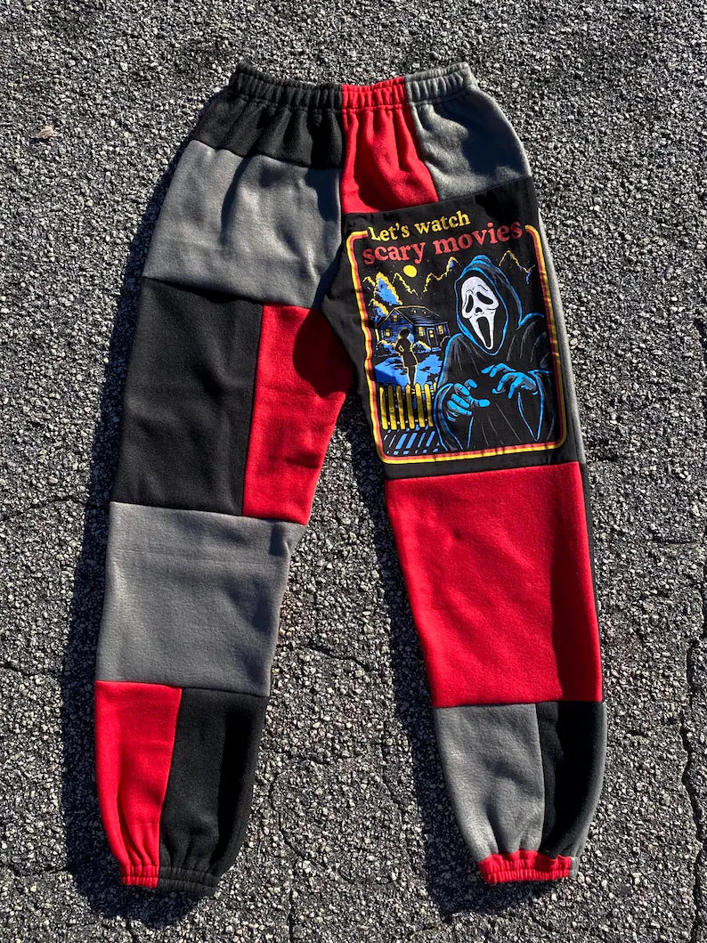 SHorror Patchwork Sweatpants | Upcycled Halloween Sweats V2