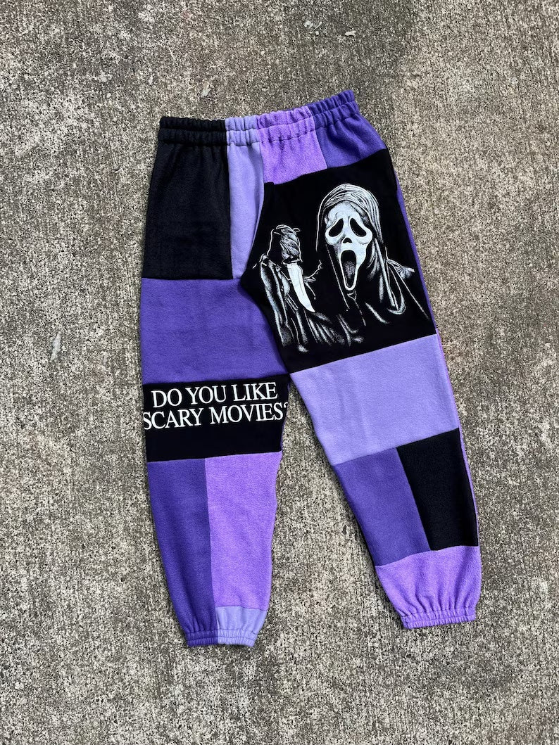 Horror Patchwork Sweatpants | Upcycled Halloween Sweats V3