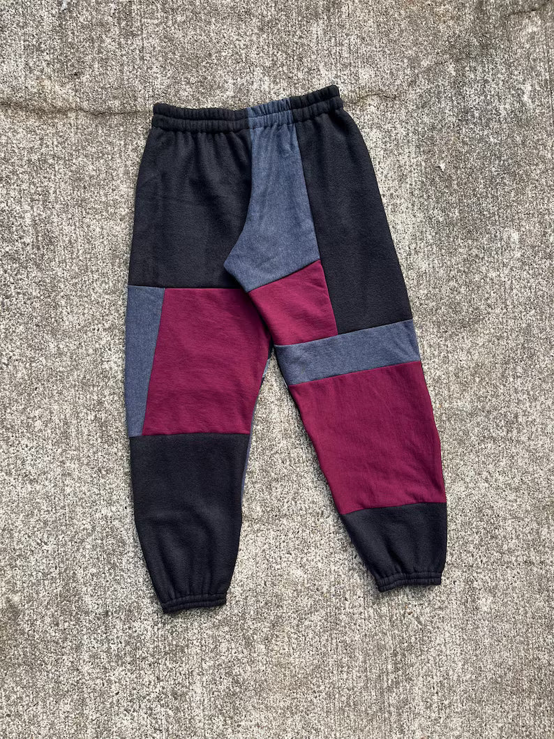 Horror Patchwork Sweatpants | Upcycled Halloween Sweats V6