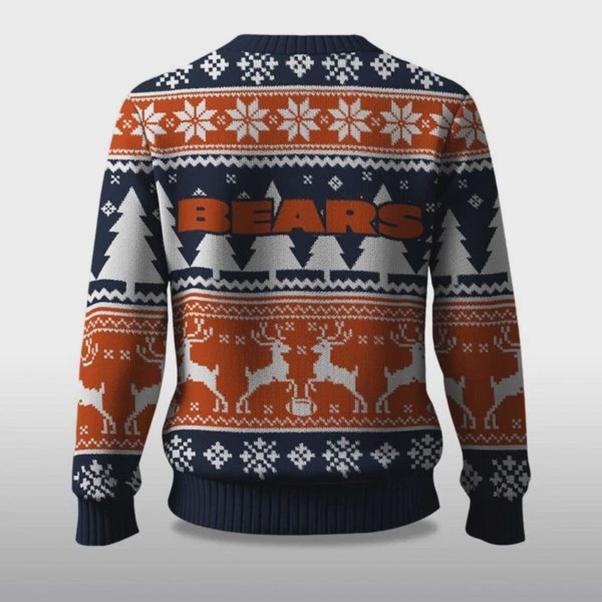 2025 Christmas Bears Reindeer Football Ugly Sweater