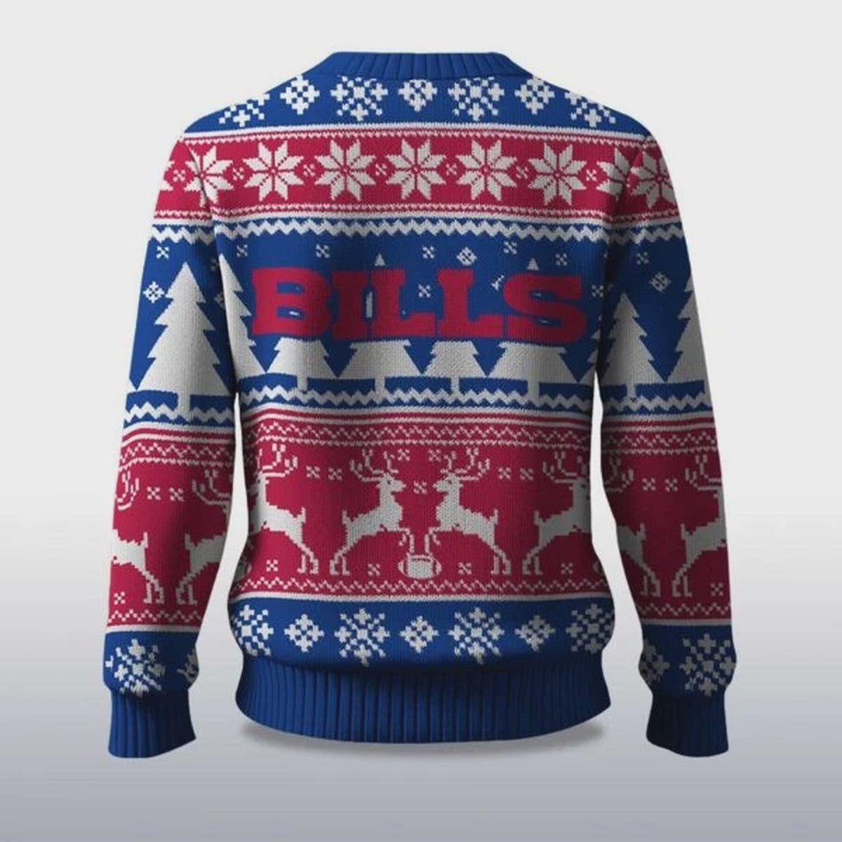 2025 Christmas Bills Reindeer Football Ugly Sweater