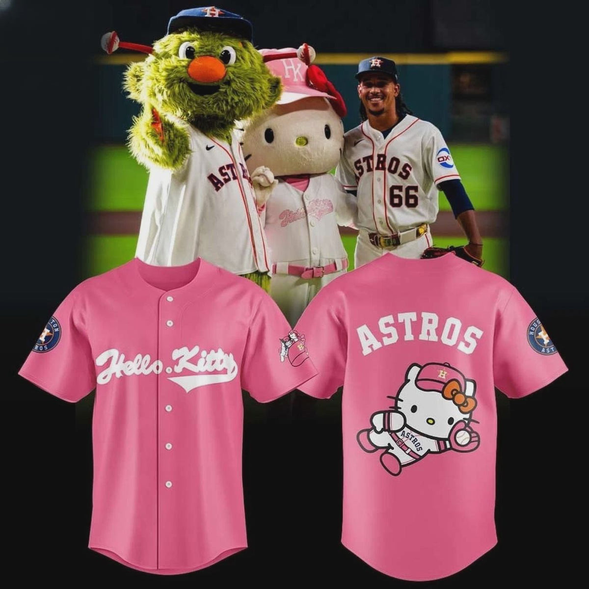 Astros 2026 Hello Kitty Night Baseball Jersey