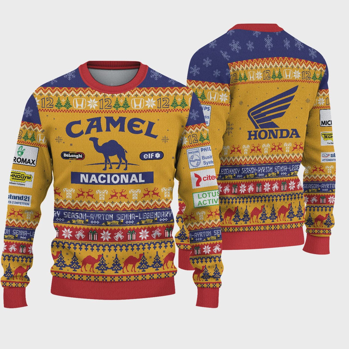 Ayrton 1Senna 1987 F1 Ugly Xmas Sweater S-5XL