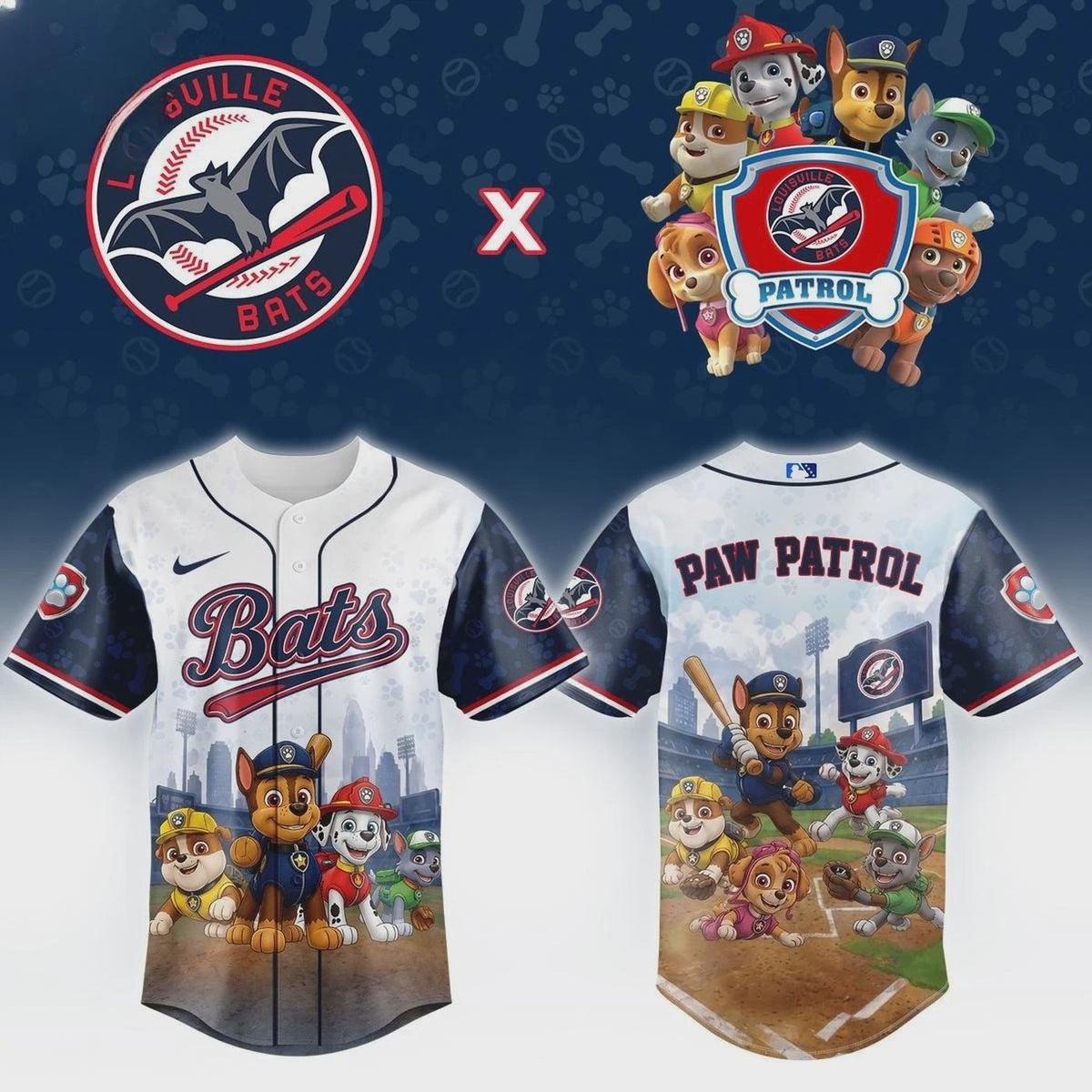 Bats x Paw Patrol 2026 Baseball Jersey