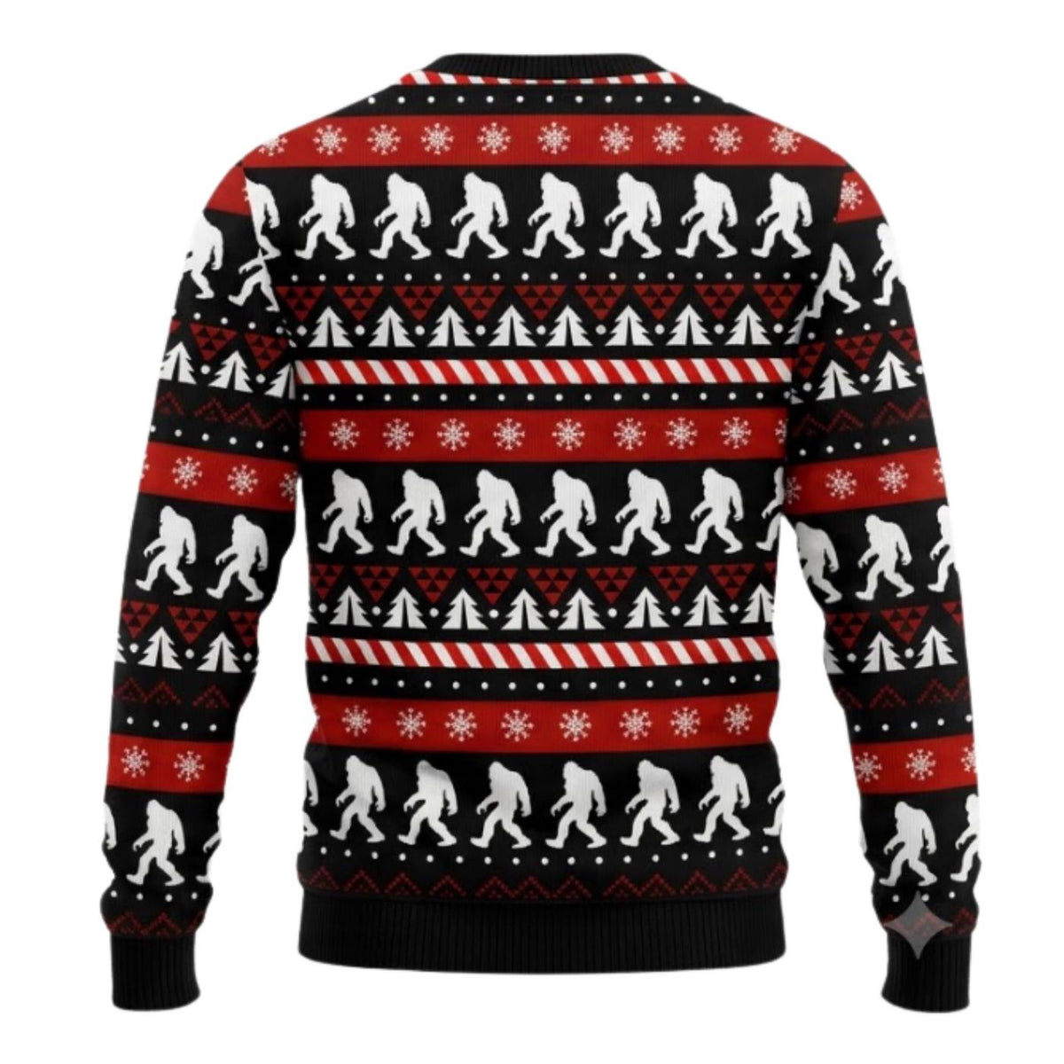 Bigfoot Ugly Christmas Knitted Sweater, Funny Sasquatch Pattern, Unisex Winter Wear