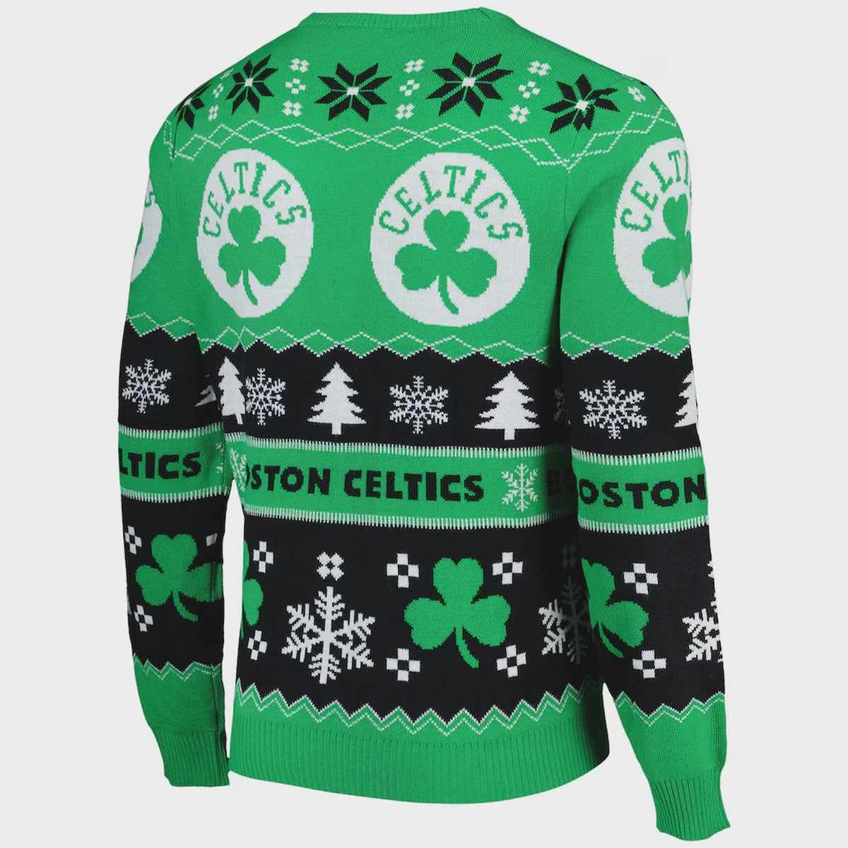 BOSTON CELTICS Christmas Jumper Mens SMALL Basketball NBA Festive Sweater XM3