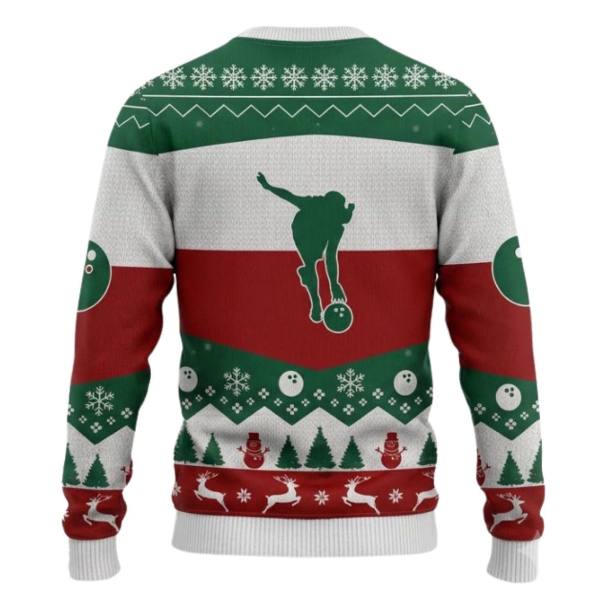 Bowling Ugly Christmas Sweater, More Time for Bowling, Funny Unisex Knitted Pullover