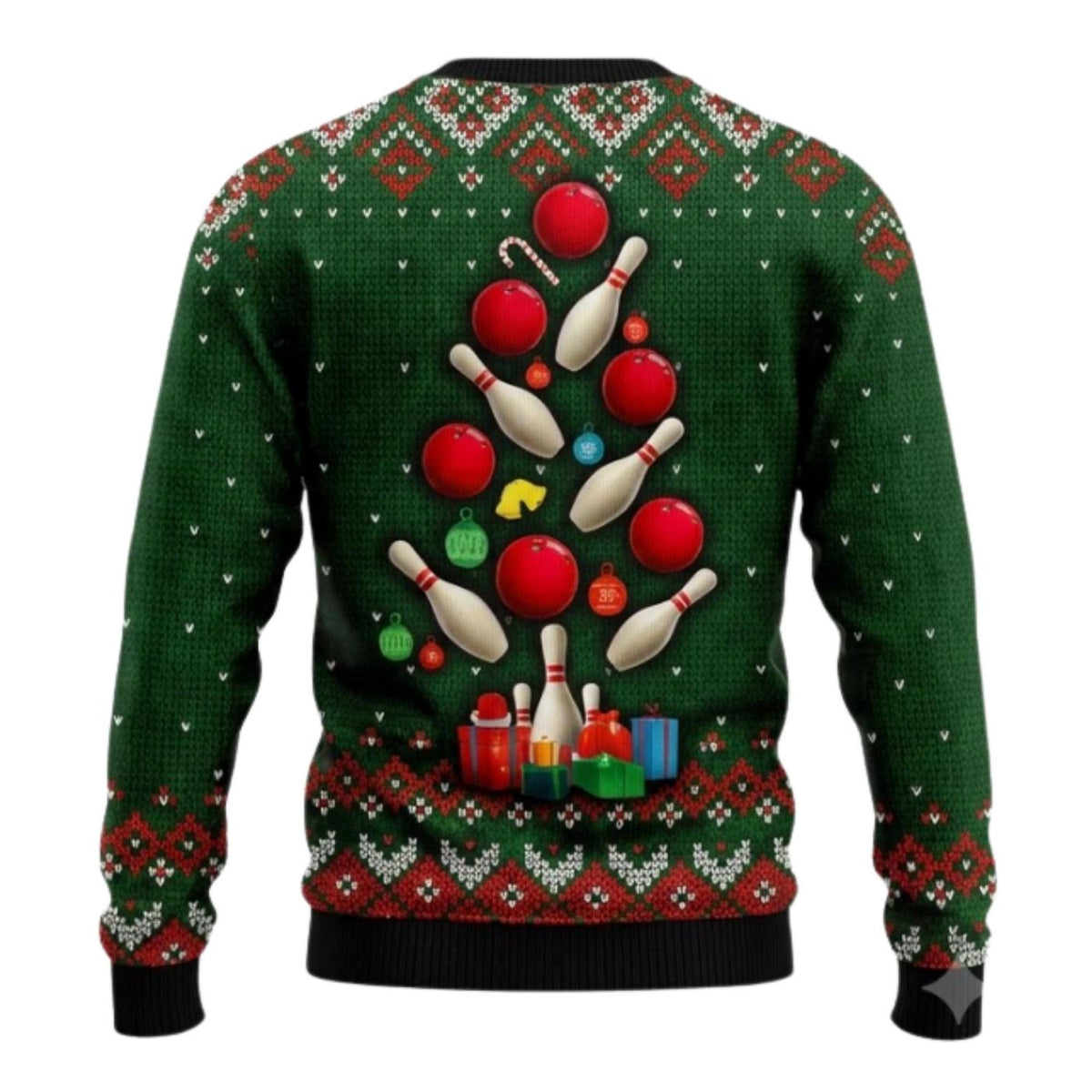 Bowling Ugly Christmas Sweater, Rollin' With My Snowmies, Funny Unisex Knit Pullover