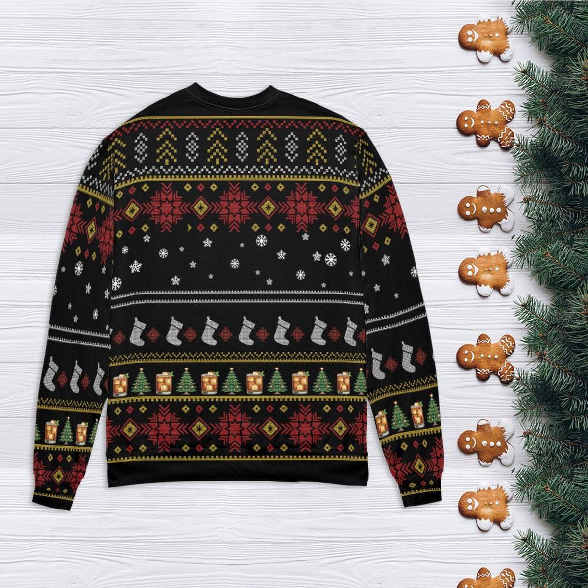 Old Fashioned Christmas Ugly Sweater Whiskey Sweatshirt Bourbon Lover Gift