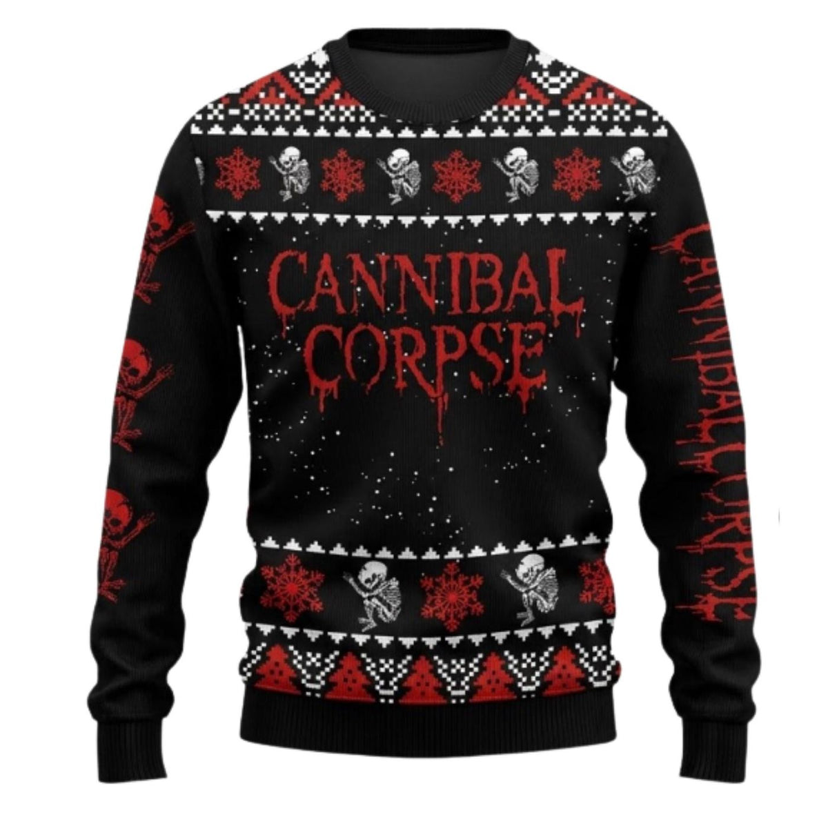Cannibal Corpse Christmas Sweater Ugly Holiday Jumper Metal Gift