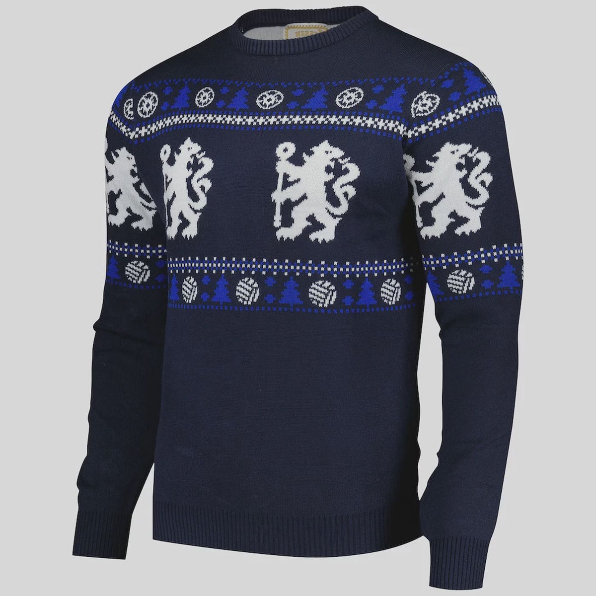 Chelsea FC Christmas Jumper Boys 4 5 Years Kids Football Festive Sweater XM1
