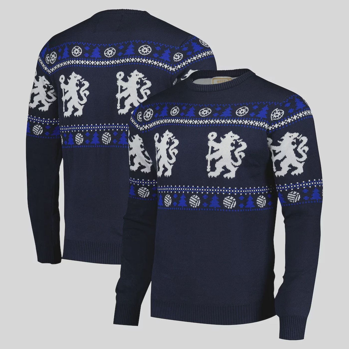 Chelsea FC Christmas Jumper Boys 4 5 Years Kids Football Festive Sweater XM1