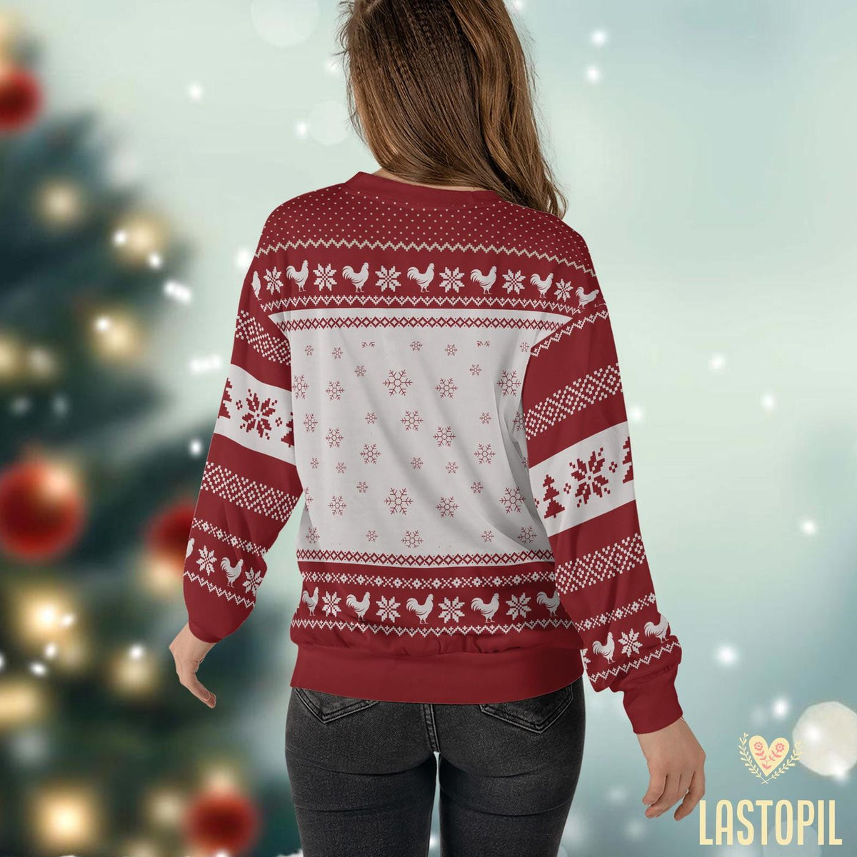 Chicken Christmas Coquette Ugly Sweater Family Matching Shirt Chicken Mom Gift