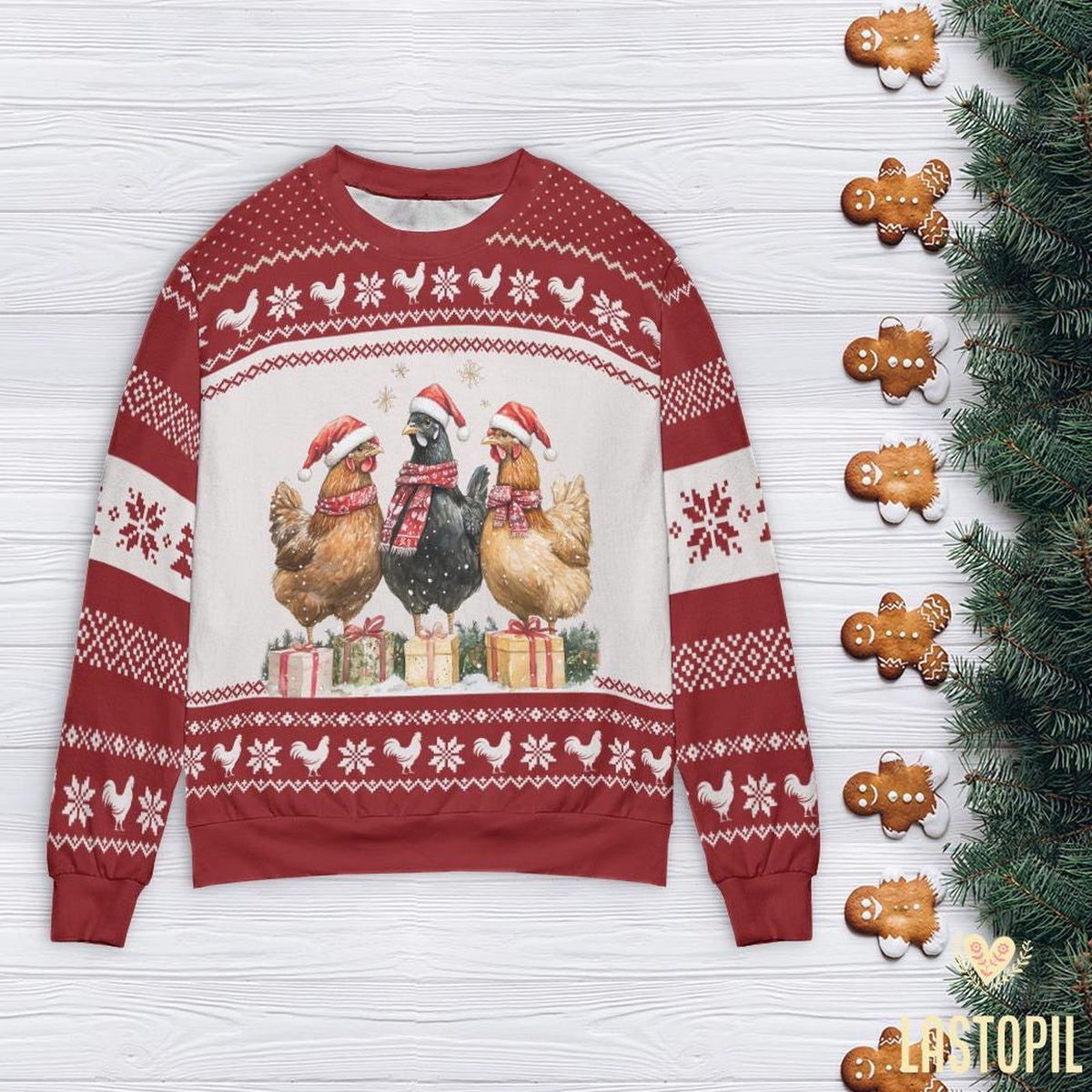 Chicken Christmas Coquette Ugly Sweater Family Matching Shirt Chicken Mom Gift