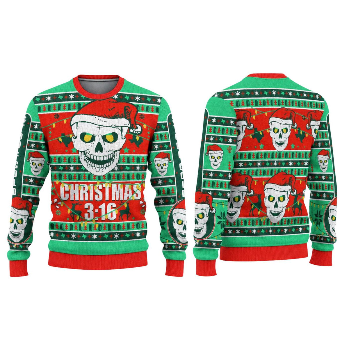 Christmas Skull Sweater, 316 Ugly Holiday Knitted Jumper Gift for Men and Women