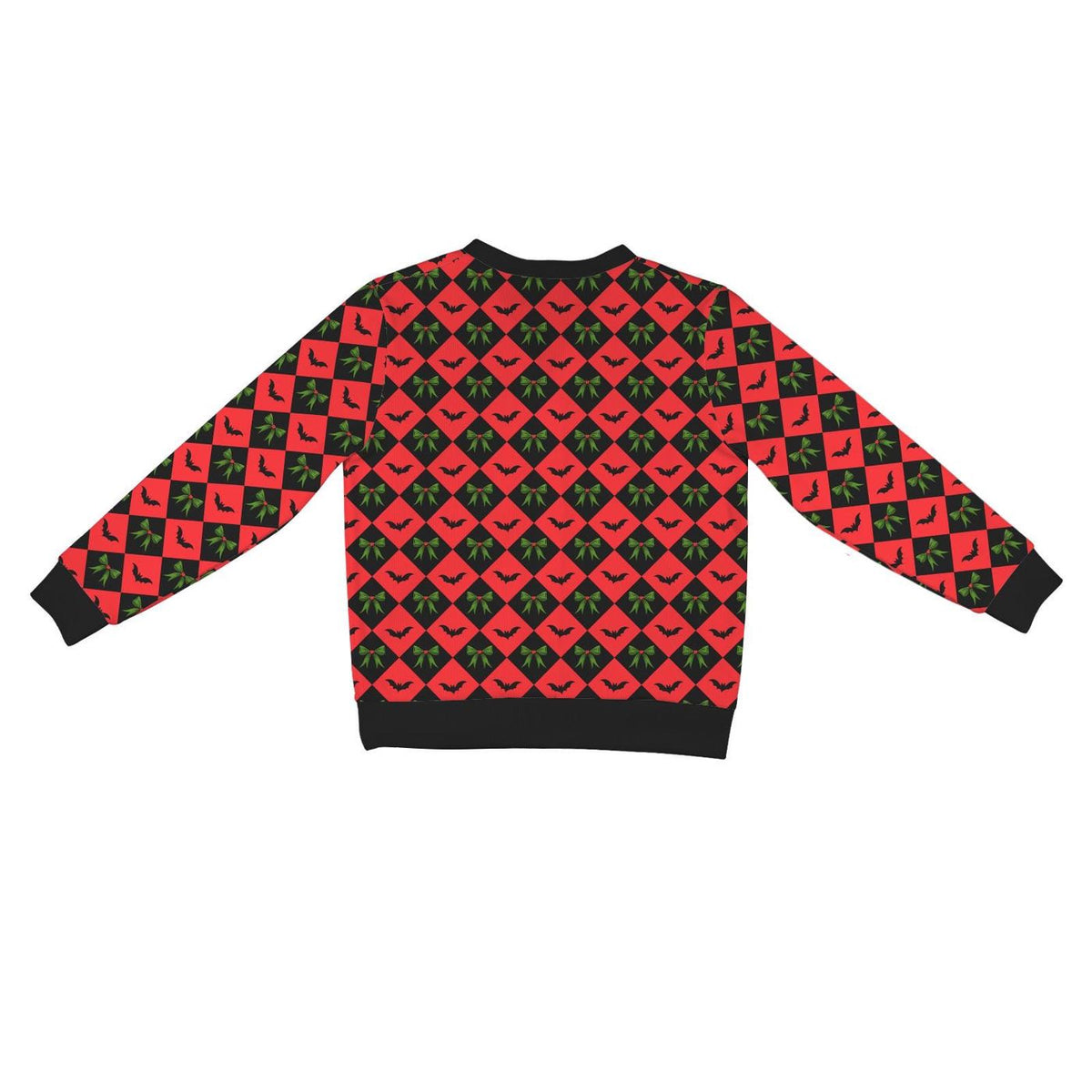 Creepy Christmas Bat Bow Cardigan Spooky Ugly Sweater Horror Holiday Gift