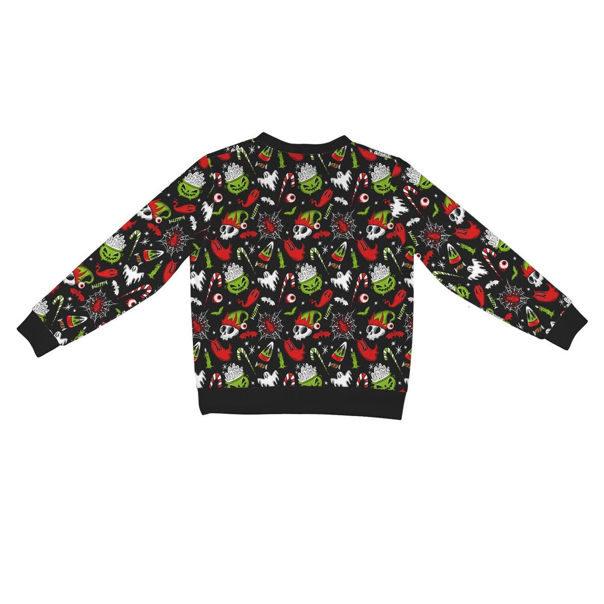 Creepy Xmas Bat Santa Skull Ghost Cardigan Spooky Ugly Sweater