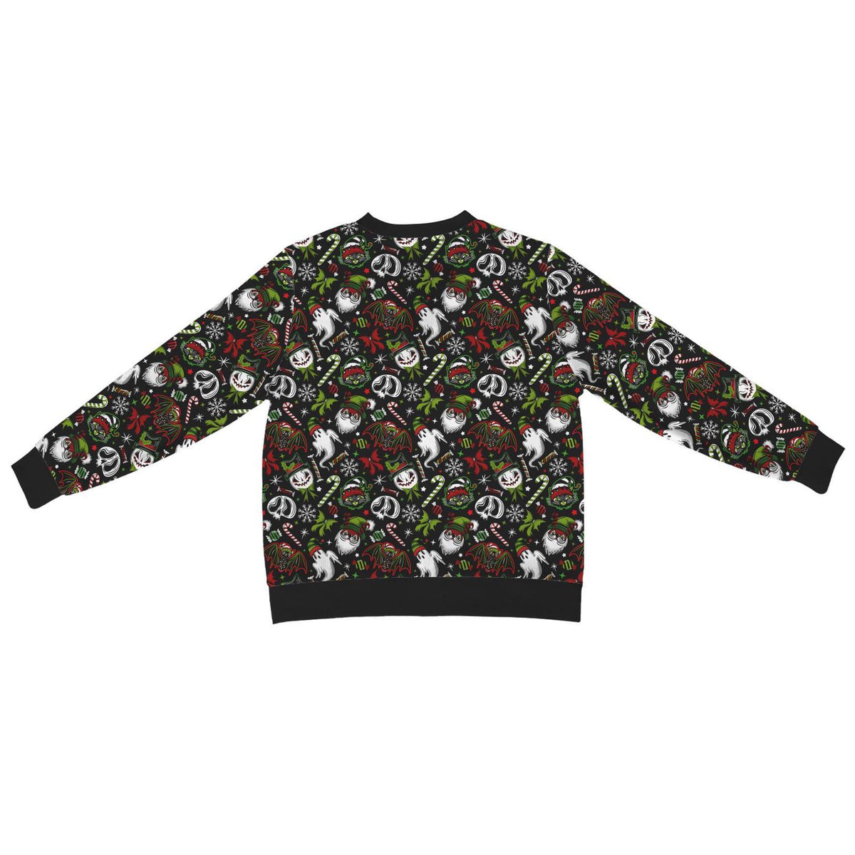 Creepy Xmas Bat Santa Skull Ghost Snowman Cardigan Holiday Gift