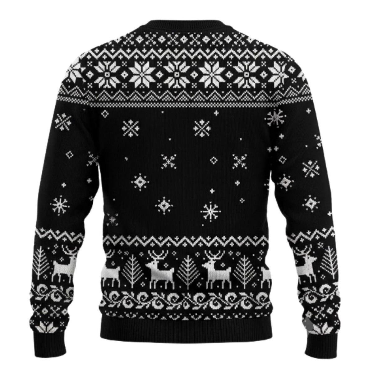Dancing Skeleton Christmas Sweater, Funny Black Ugly Xmas Sweater, Unisex Holiday Gift