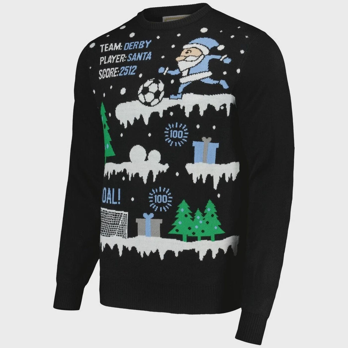 DERBY COUNTY Christmas Jumper Mens MEDIUM Official Festive Sweater XM35