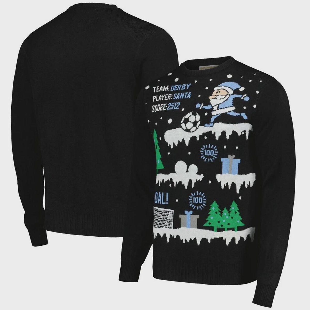 DERBY COUNTY Christmas Jumper Mens MEDIUM Official Festive Sweater XM35