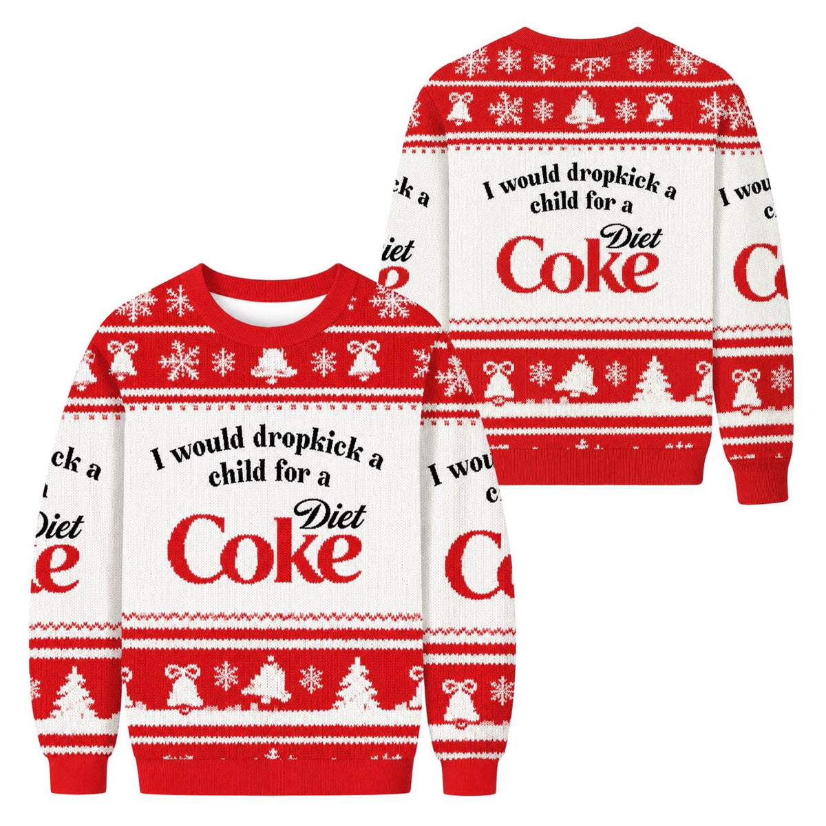 Diet Coke Christmas Sweater Funny Dropkick Quote Ugly Xmas Jumper Soda Lover Gift