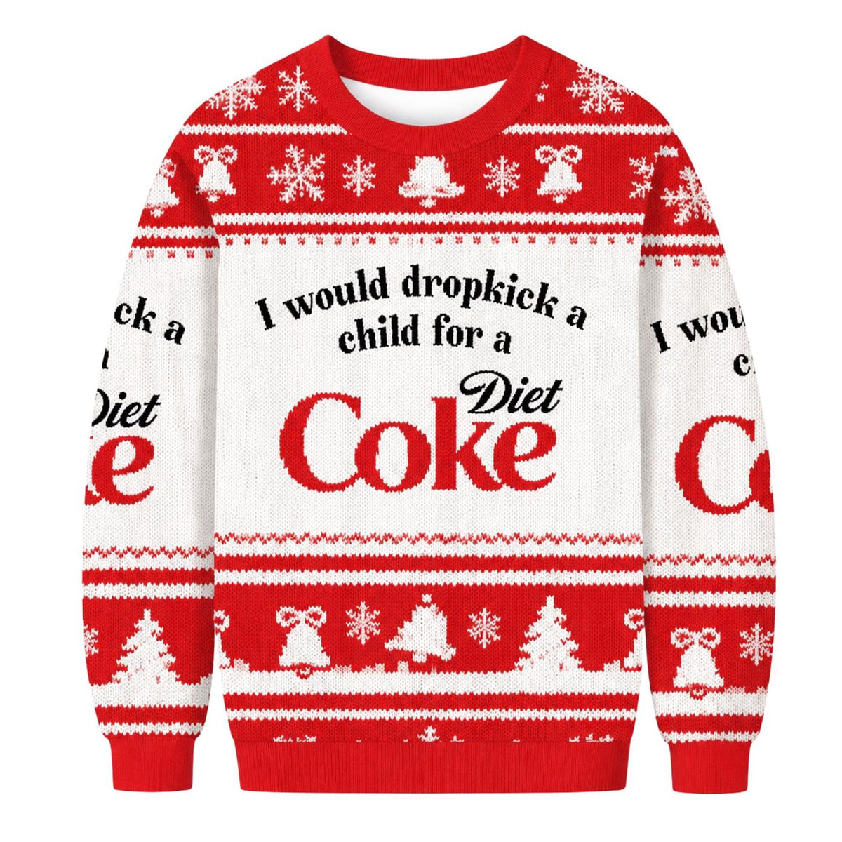 Diet Coke Christmas Sweater Funny Dropkick Quote Ugly Xmas Jumper Soda Lover Gift
