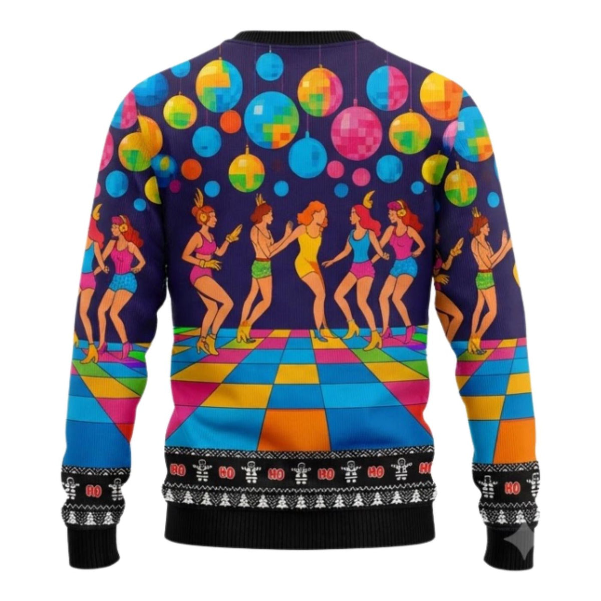 Disco Santa Christmas Sweatshirt Retro Dancing Santa Holiday Party