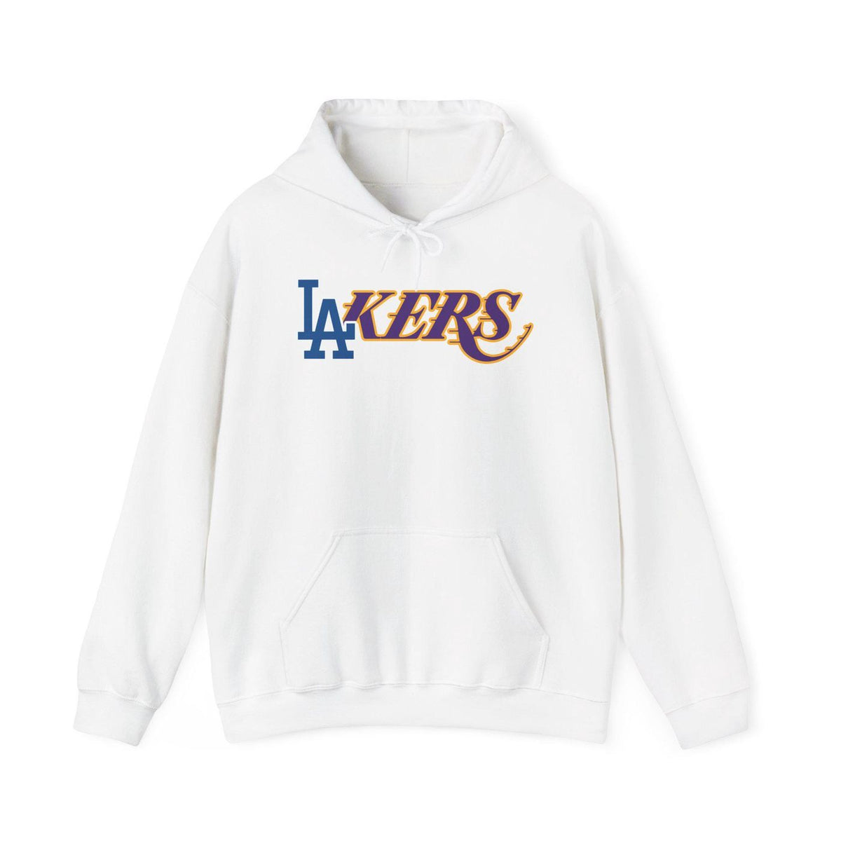 Dodgers Lakers Logo Hooded Sweatshirt LA Baseball Basketball Fan Gift