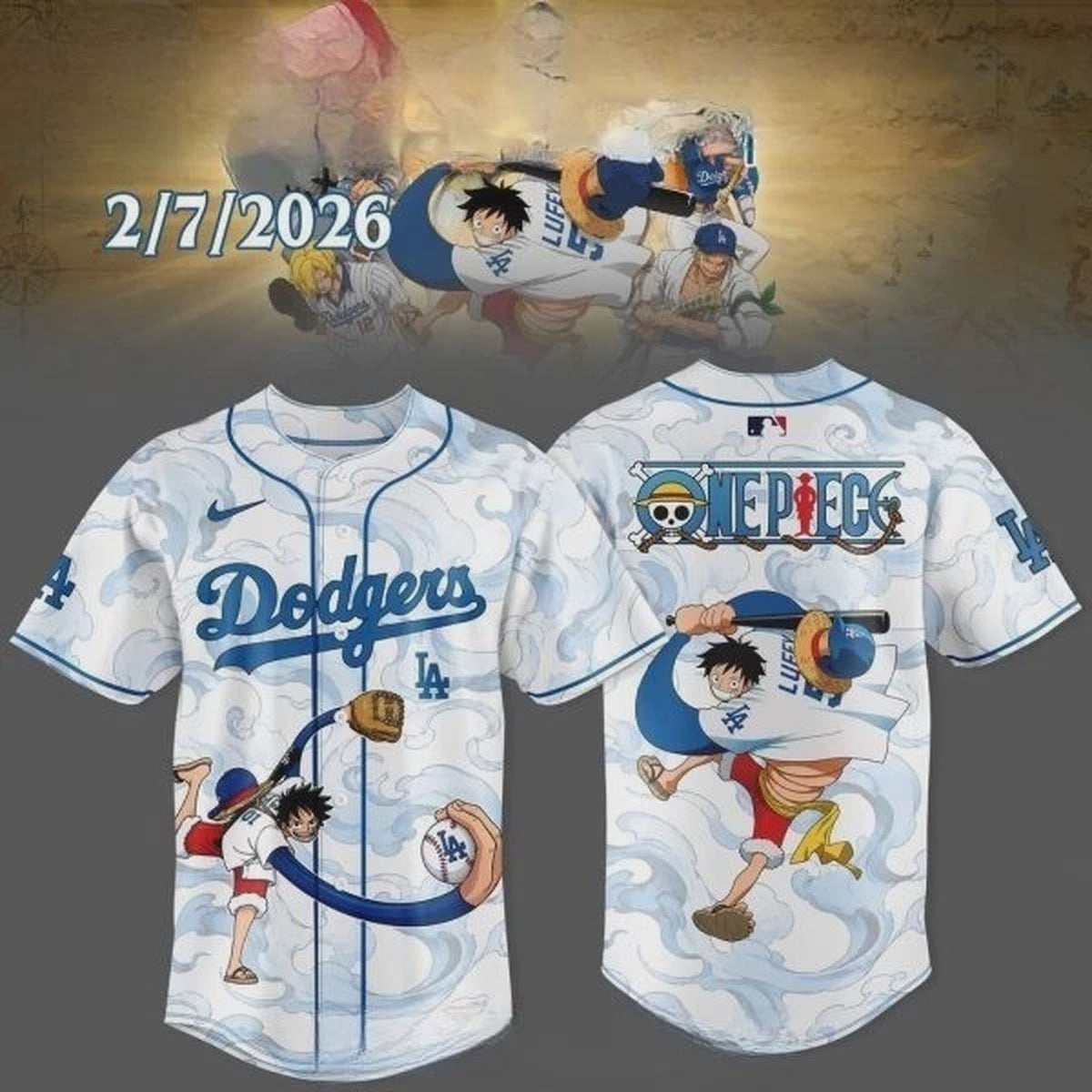Dodgers x One Piece Night 2026 Limited Jersey