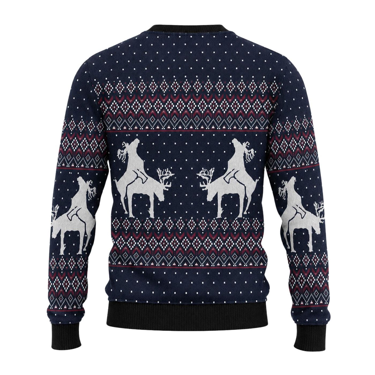 Equestrian Horse Ugly Christmas Sweater, Nordic Unisex Holiday Pullover Gift for Riders