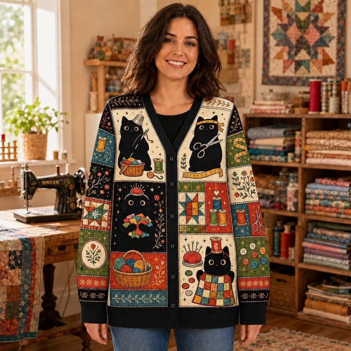 Finally Our Last Ingredient Has Arrived Cardigan: Custom Witchy Pumpkin Black Sweater