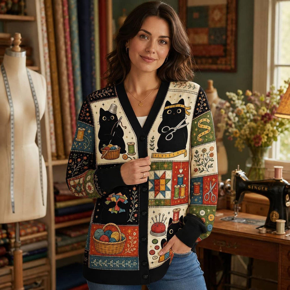 Finally Our Last Ingredient Has Arrived Cardigan: Custom Witchy Pumpkin Black Sweater