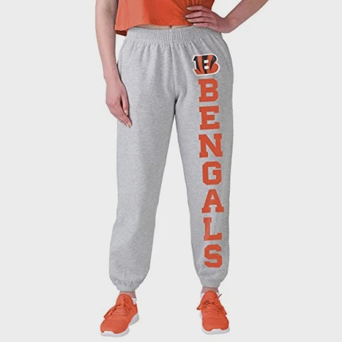 FOCO NFL Cincinnati Bengals Big Wordmark Gray Sweatpants - Womens