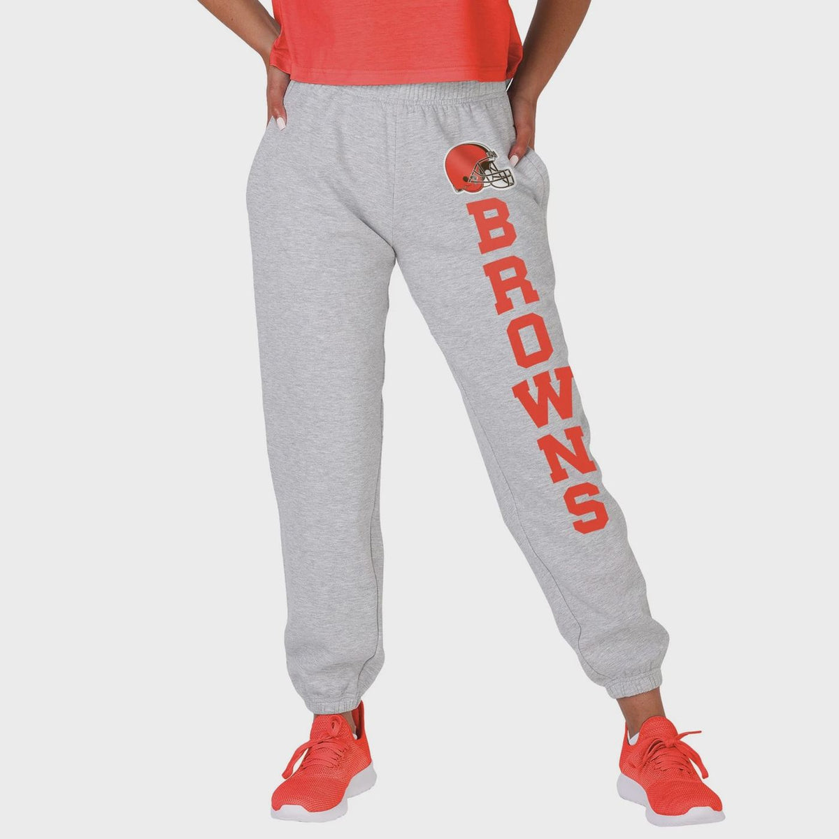 FOCO NFL Cleveland Browns Big Wordmark Gray Sweatpants - Womens