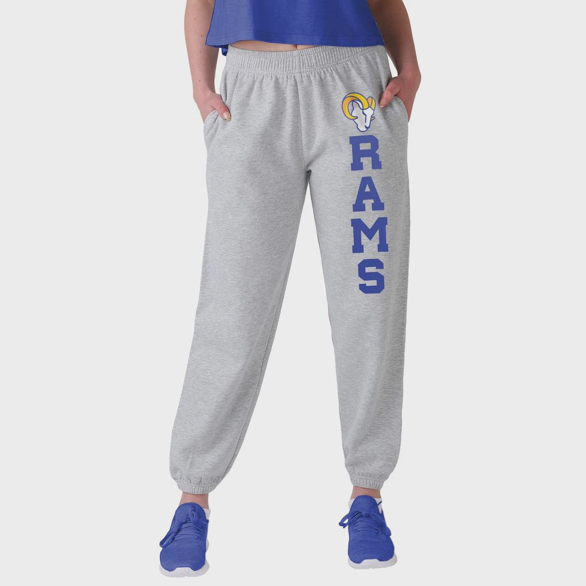 FOCO NFL Los Angeles Rams Big Wordmark Gray Sweatpants - Womens