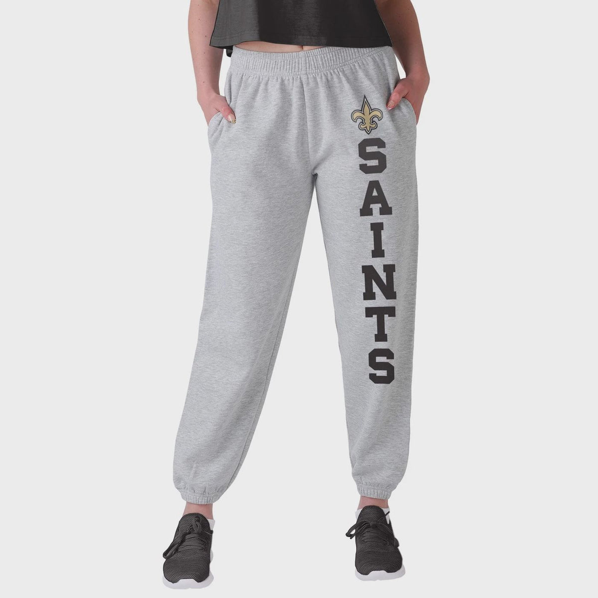 FOCO NFL New Orleans Saints Big Wordmark Gray Sweatpants - Womens